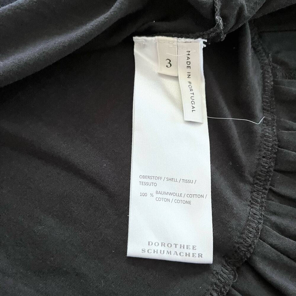 Dorothee Schumacher black tshirt with ruffle bottom detail size 3 - Picture 7 of 8
